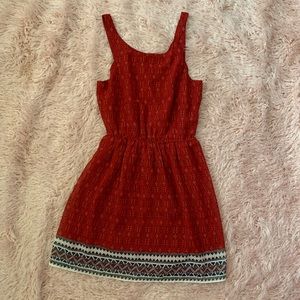 Xhilaration Dress with Tribal Design at Bottom